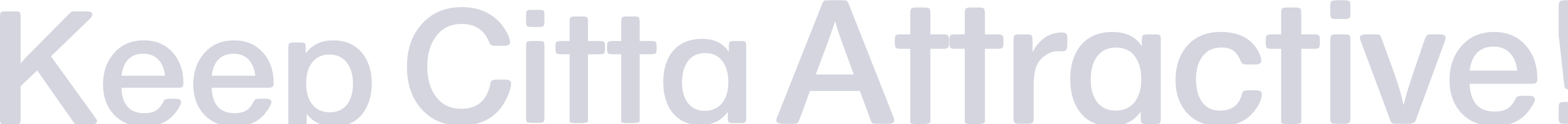 Keep Citta Attractive!!